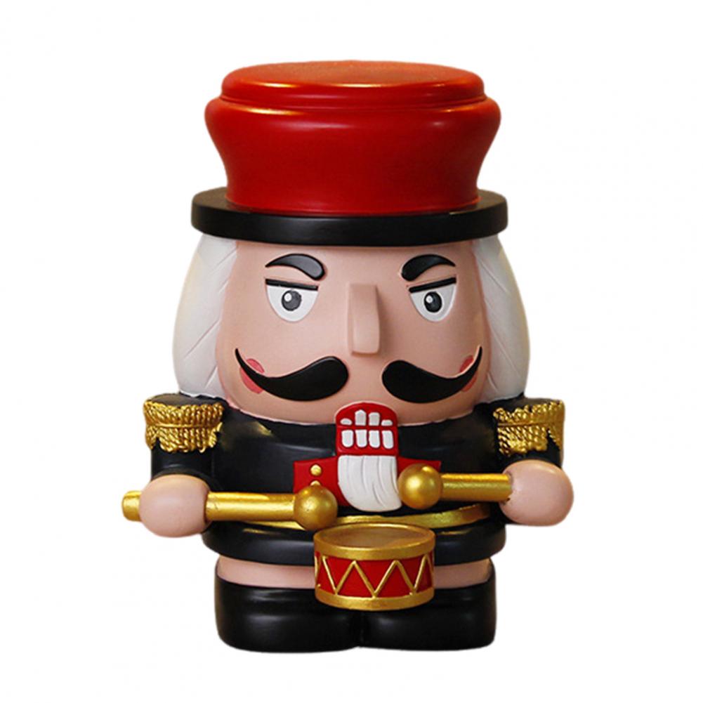 Nutcracker Soldier Money Box Resin Nutcracker Soldier Coin Bank for Saving Seasonal Cheer Multifunctional for Holiday for Kids