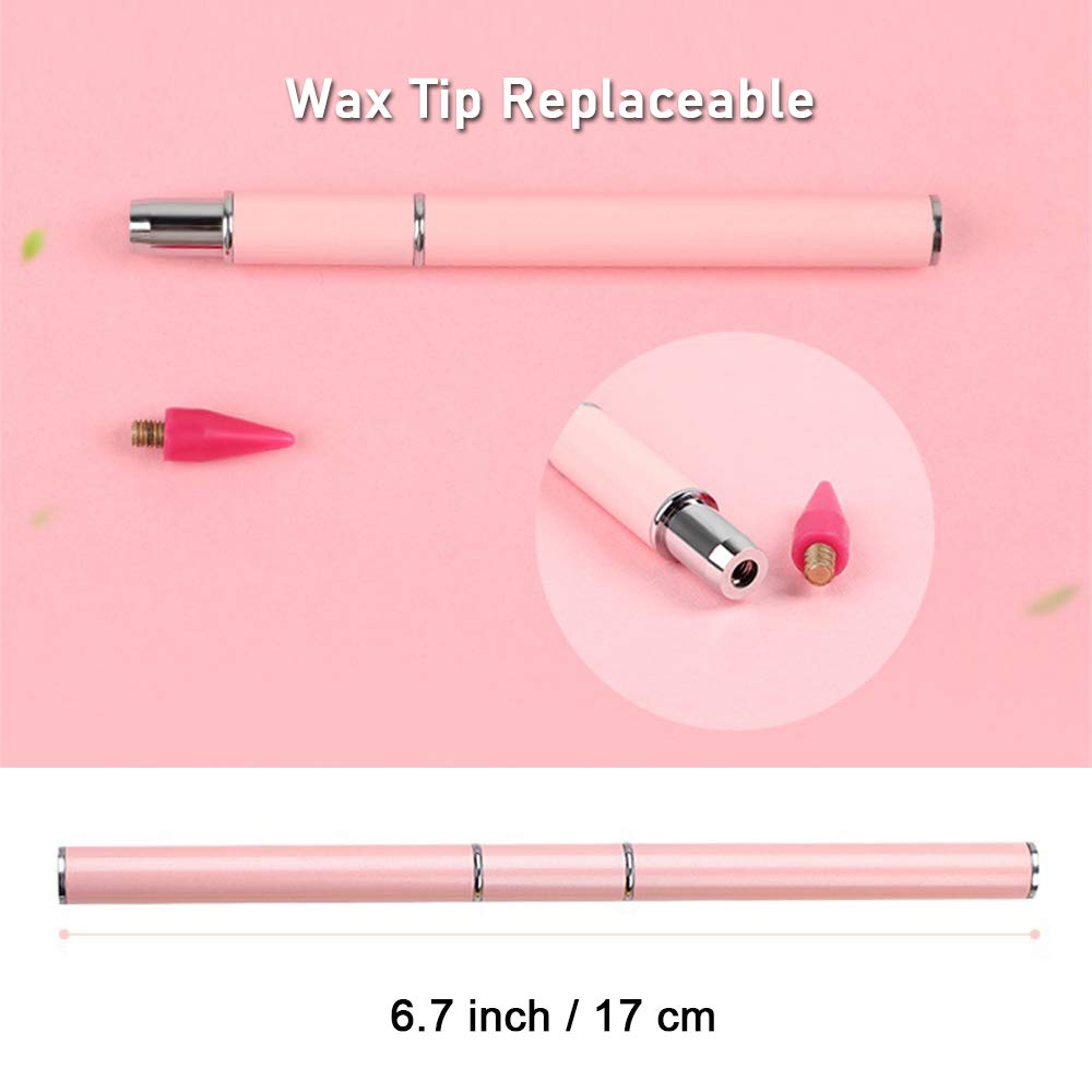 DIY Art Dual-Ended Picking Tool Diamond Point Drill Pen Wax Pencil Nail Rhinestone Picker