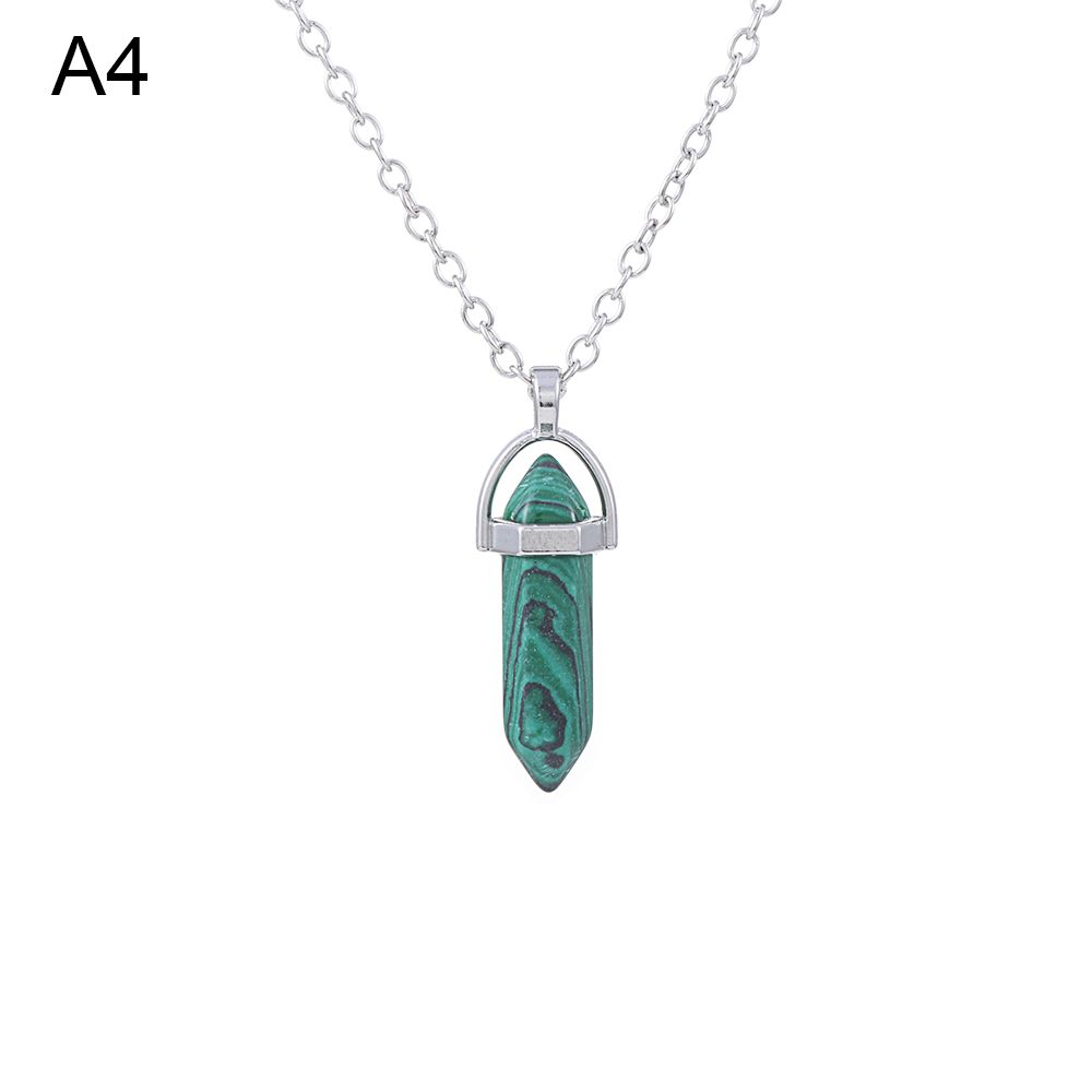 Покрытая чакра гексагональный натуральный кристалл ожерелье кварцевая цепочка камень кулон ювелирные изделия аксессуары