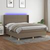 VidaXL Slat Bed Base with Mattress and LED, Upholstered Bed, Double Bed, Adult Bed for Interior Bedroom, 3139049