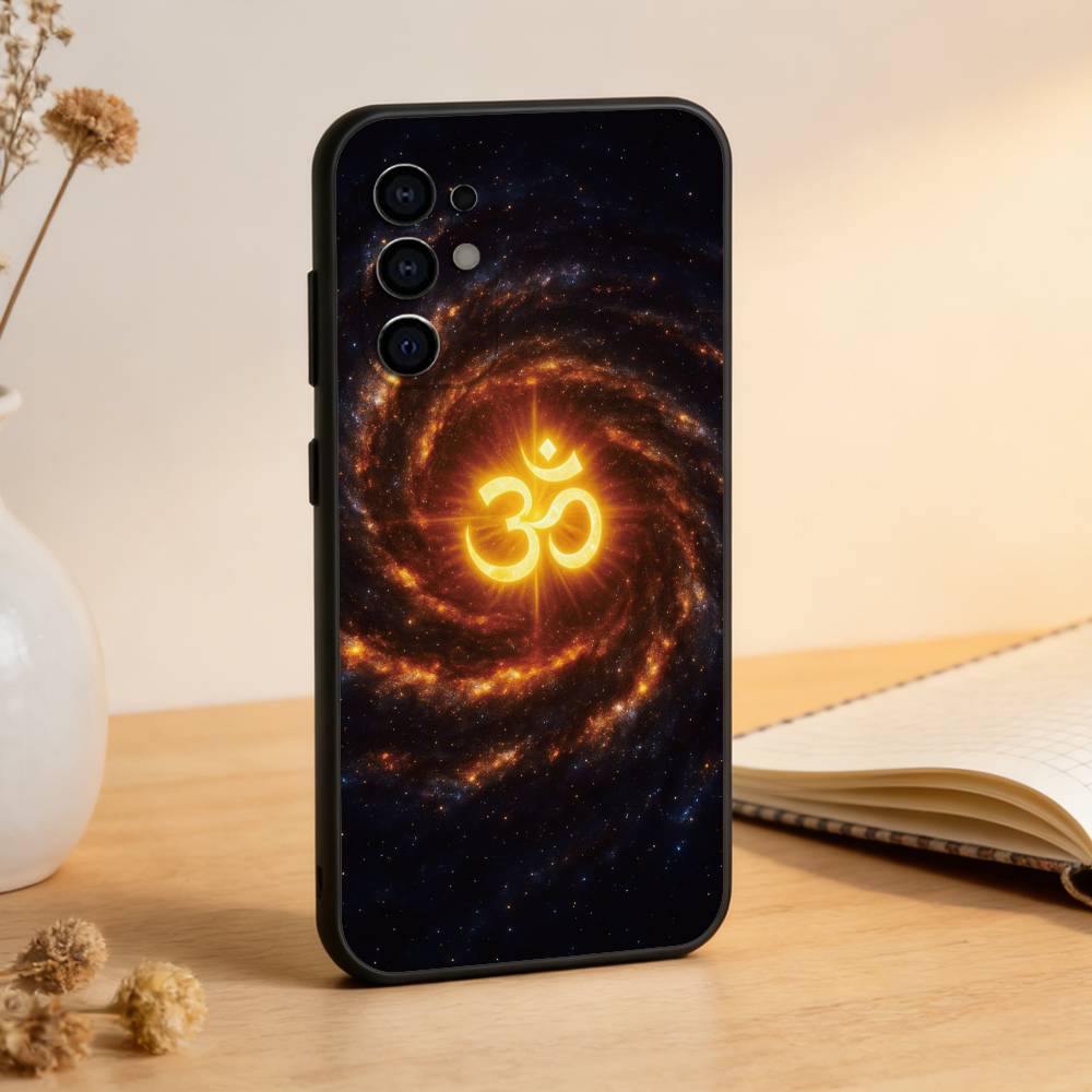 Спортивный чехол для телефона A-Aum Om Yoga для Samsung S25, S24, S21, S22, S23, S30, Ultra, S20, Plus, Fe, Мягкий силиконовый черный чехол