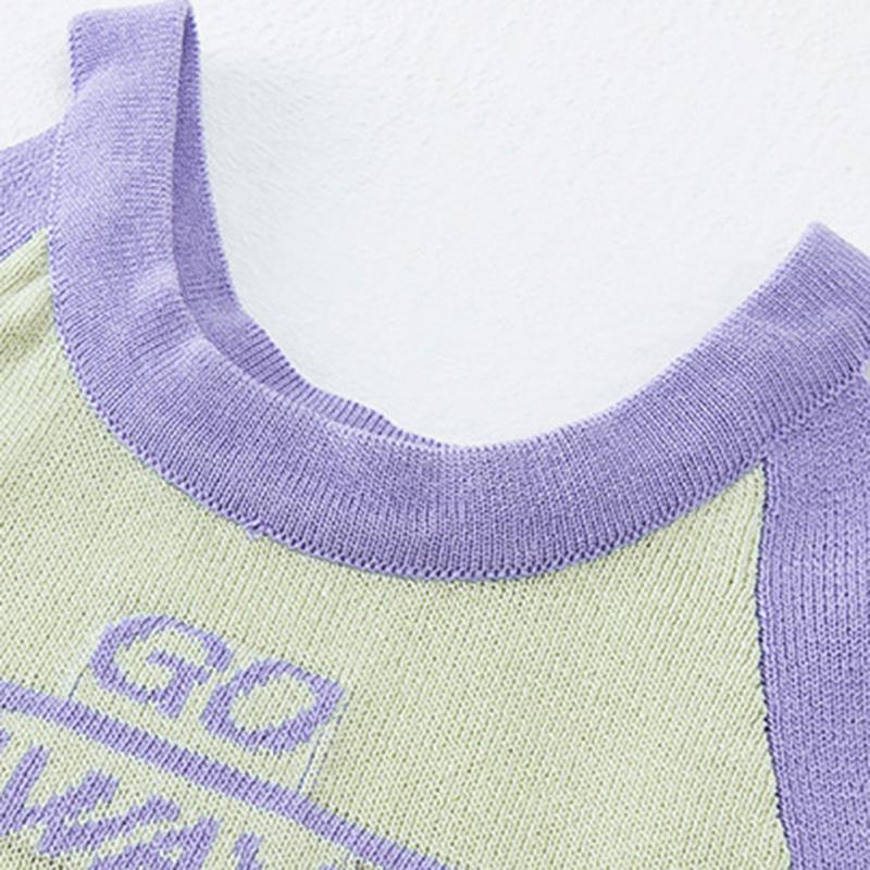 Детский вязаный топ без рукавов