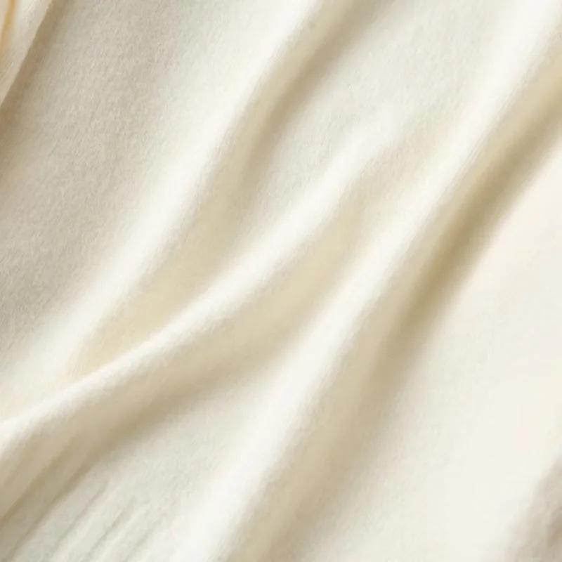 Женские пуловеры больших размеров, шикарные топы, элегантный бежевый вязаный свитер с круглым вырезом, джемпер