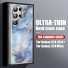 Прозрачный чехол с узором «Мраморный цветок» для Samsung Galaxy S26 S25 S24 S23 Ultra S22 Plus S25 FE A56 A36 A26 A55 A54 A15 5G