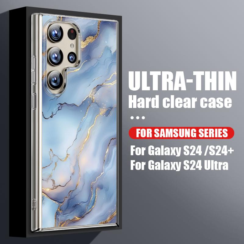 Прозрачный чехол с узором «Мраморный цветок» для Samsung Galaxy S26 S25 S24 S23 Ultra S22 Plus S25 FE A56 A36 A26 A55 A54 A15 5G