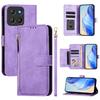 For Motorola Moto G15 4G Case Zipper Pocket Multiple Card Slots Leather Phone Cover