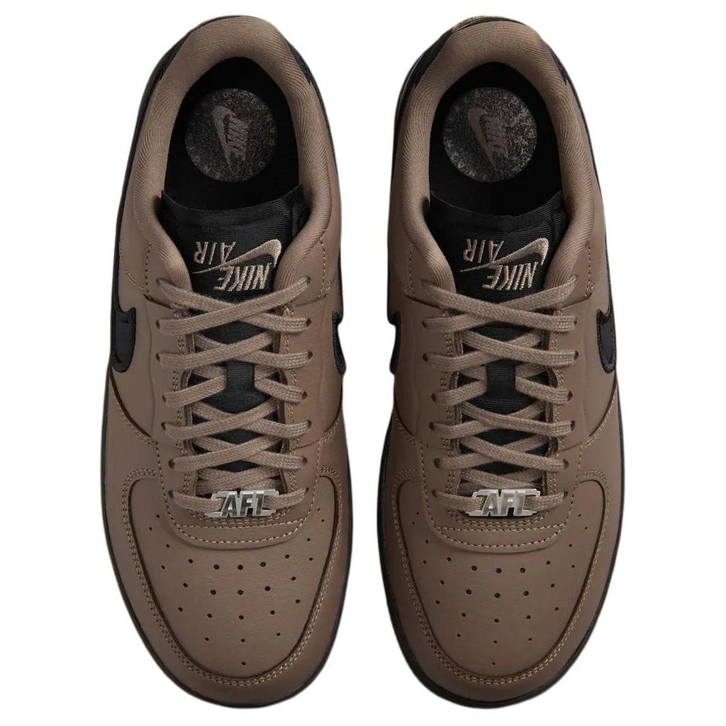 Nike Air Force 1 Dance Low Mink Brown Black Women Sneakers Metallic-Silver FJ7409-200