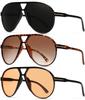 Oversized Pilot Sunglasses for Women Men Retro 70s Shield Sun Glasses UV400 Protection