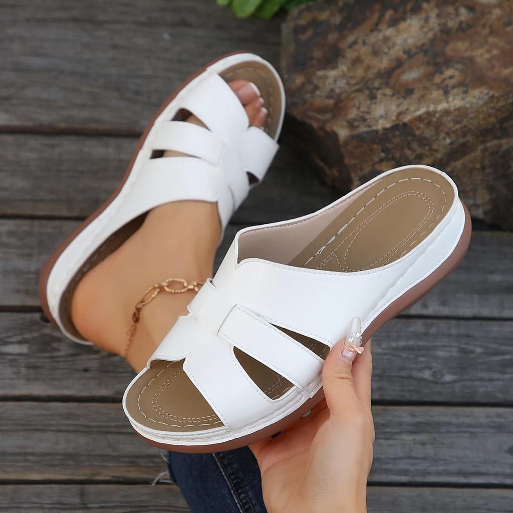 Роскошные летние тапочки для женщин на танкетке, модные пляжные сандалии для отдыха на открытом воздухе, женские шлепанцы, брендовые дизайнерские повседневные сандалии