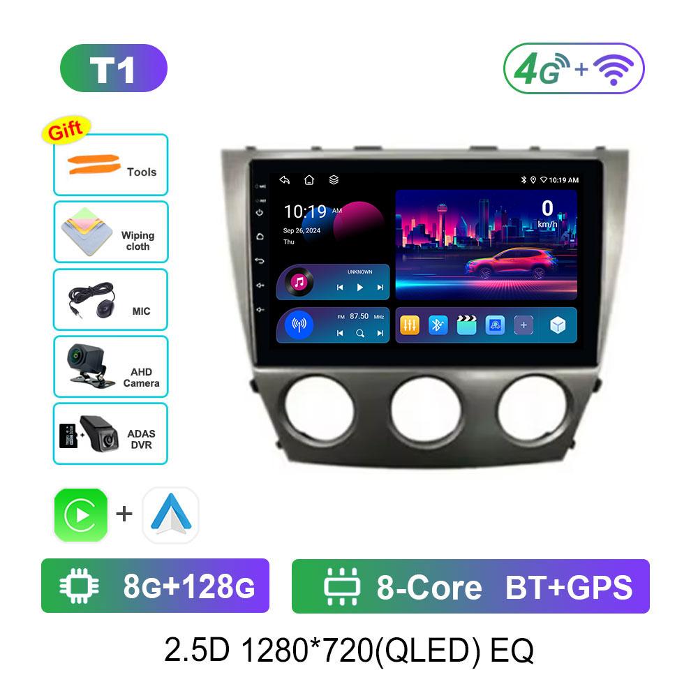Android 14 WiFi для Toyota Camry 40 2006 - 2011 Навигация GPS Автомобильный видеомультимедийный проигрыватель 4G Bluetooth DSP Стерео Разделенный экран