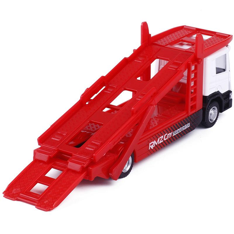 1/64 Scania Truck Car Car Carrier Trailer Transporter Белый цвет