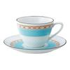 Cup & Saucer (for Both Coffee and Tea), 210cc, Humming Blue, Microwave-Safe, Fine Porcelain, T5389L/1645