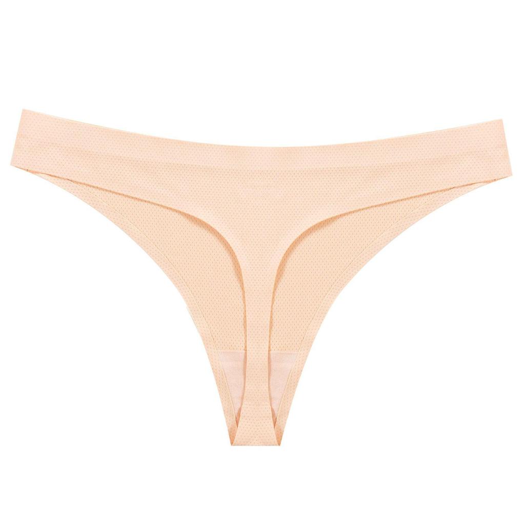 Sexy Seamless One-Piece Printed Mid-Waist Thong