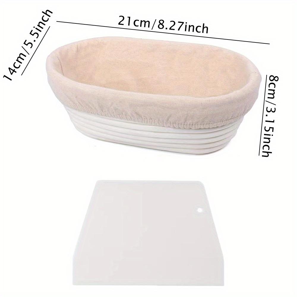 1 комплект, набор корзин для расстойки хлеба, овальная корзина для теста из ротанговой ткани с вкладышем, идеально подходит для профессиональной и домашней выпечки хлеба на закваске,