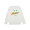 Li Ning Sports Lifestyle Series Logo Letter Print Fleece Crewneck Pullover Sweatshirt Unisex Sweatshirt Off-White AWDSG91-1