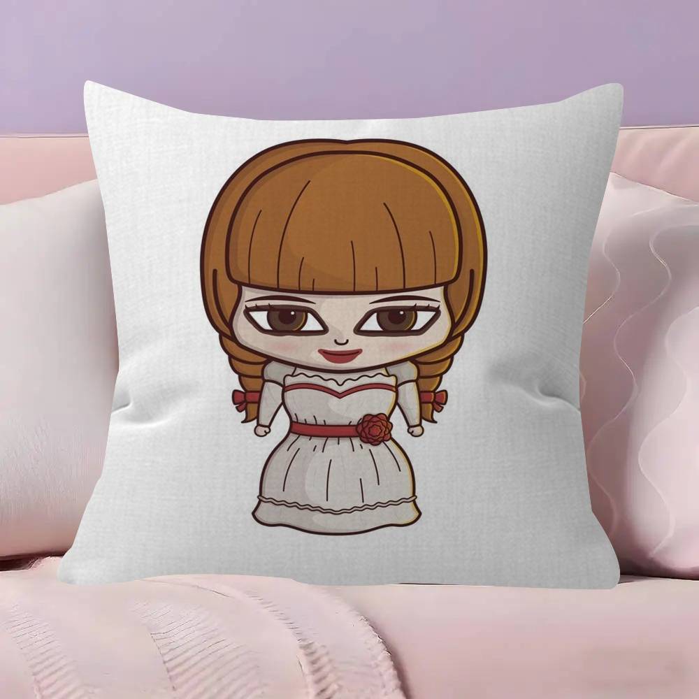 Popular A-Annabelle Horror Movie Pillow Cover Sofa Cushion Cover Home Room Decoration Children Gift
