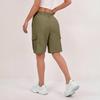 Women's Casual High Waisted Loose Sports Shorts with Pocket Solid Color