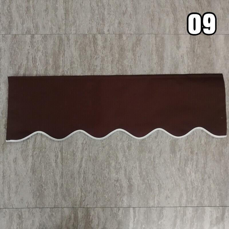 Waterproof Wavy Valance Sun Shade Canopy Patio Awning Store Banner Replacement Durable Sunshade Canopy Cloth Gray Beige Strips