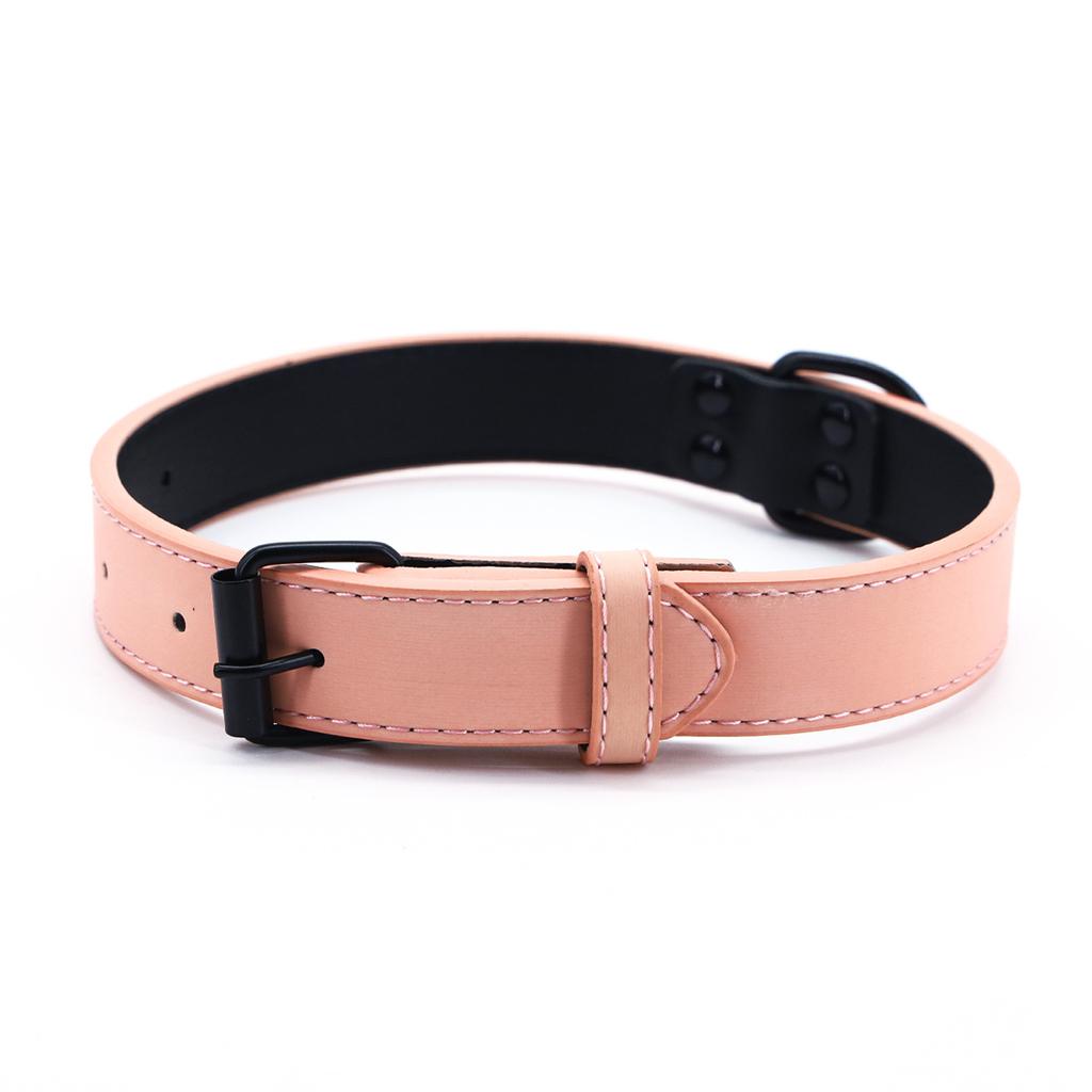 ПУ Собачий Ошейник Ночной Светоотражающий Цветной Ошейник для Питомца Двухслойный Защищенный от Полос Регулируемый Собачий Ошейник для Маленьких Средних Больших Собак