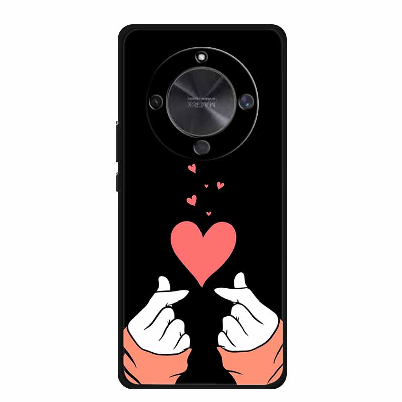 Coque For Honor X70 5G Case Cartoon Cat Funda Black Silicone Soft Back Cover For Honor X70 2025 Phone Case Cover X 70 HonorX70