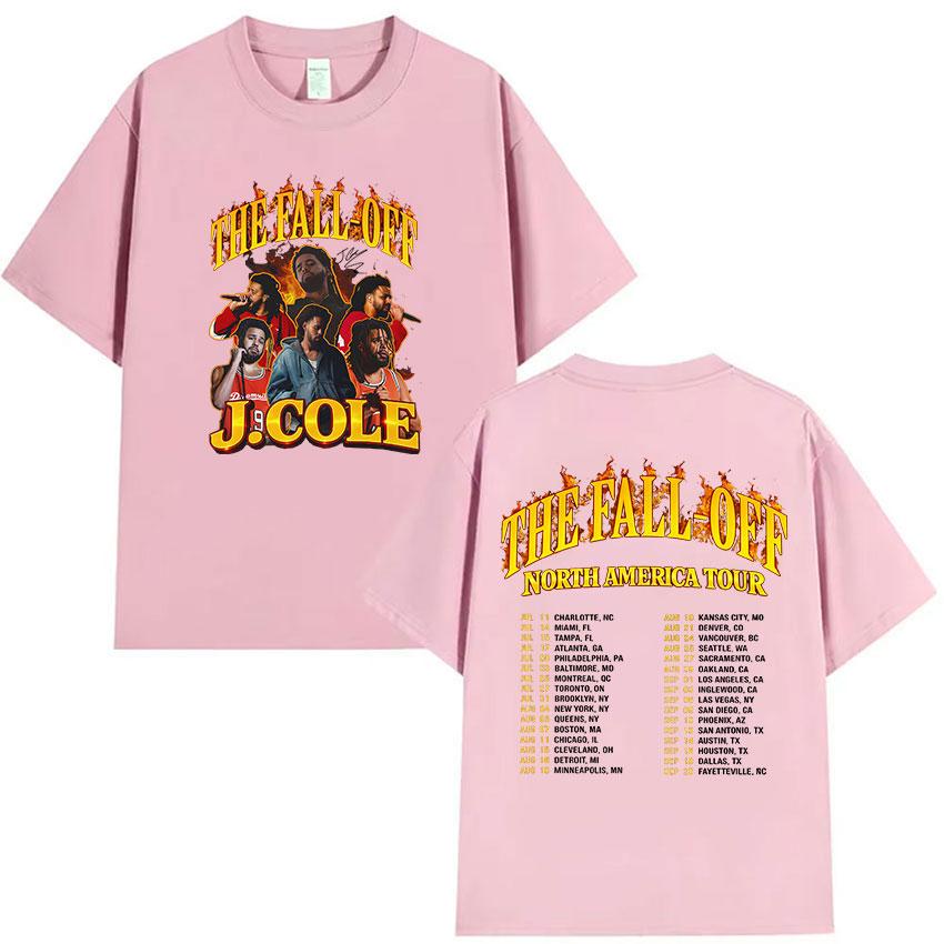 Rapper J.Cole The Fall Off North America Tour 2026 Graphic T-Shirt Unisex's Vintage High Quality Short Sleeve T Shirts Streetwear