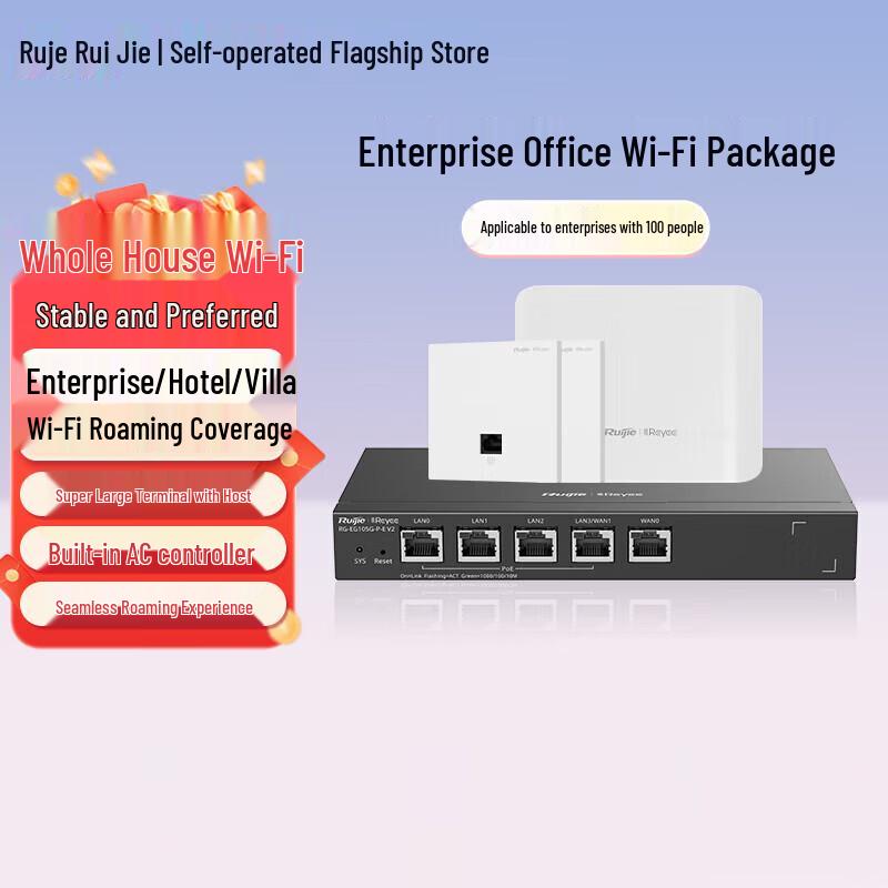 Ruijie Gigabit/2.5G PoE Network Gateway & WiFi AP Solutions