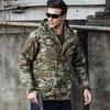 Jacket Camouflage Jacket Men's Trench Coat Autumn Winter Windbreaker Clothes Hooded Army Field Jacket