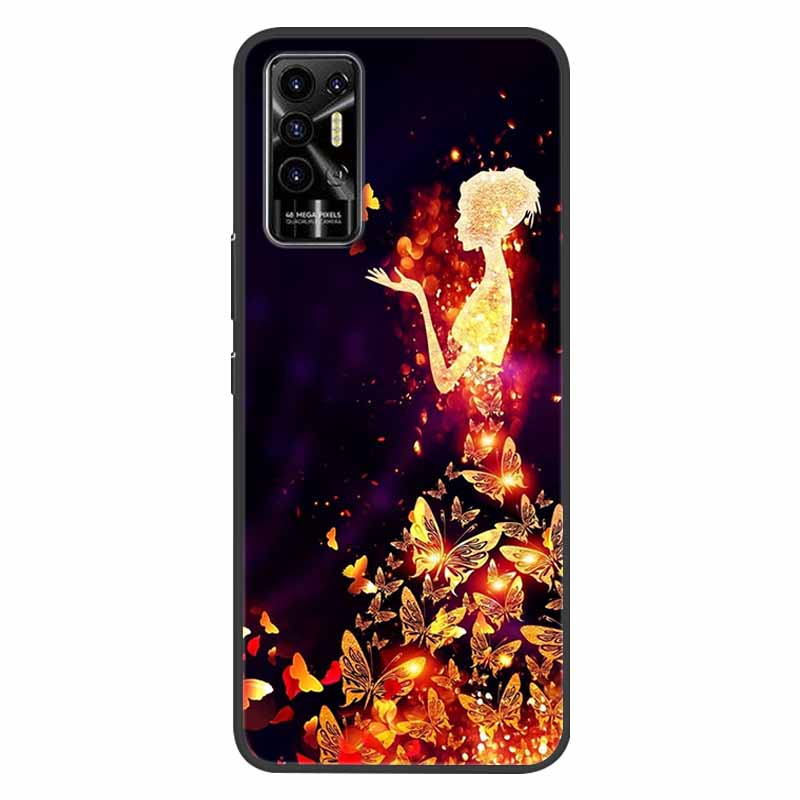 Чехол для Tecno Pova 2 Pova2 Ударопрочный Мягкий силикон ТПУ Задняя крышка Для Tecno Pova 2 Чехлы для телефона Pova2 2021 Чехол Милый мультфильм