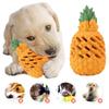 Желтая Игрушка-жевалка для собак в виде ананаса, многоразовая игрушка для собак и кошек, прорезыватель, жевательный мяч, резиновая интерактивная игрушка, средство для чистки зубов, игрушка-головоломка, товары для питомцев
