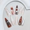 Cold Metal Butterfly Wings Irregular Stripes Removable Nail Art 24 Pieces