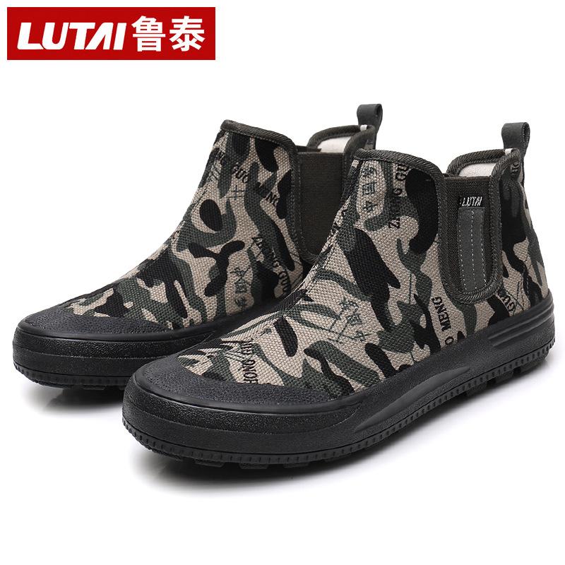 Осенняя labor insurance shoes обувь для стройки рабочая обувь liberation shoes военная обувь легкая износостойкая высокие усиленные дуб