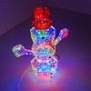 Christmas Prismatic Iridescent Snowman Ornaments LED Light Up Snowman Figurine USB Powered Table Decor for Holiday Decoration