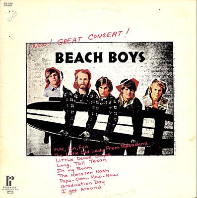 LP Пластинка BEACH BOYS - Вау Отличный Концерт SPC3309 PICKWICK/33 1972 США Рок Б/У