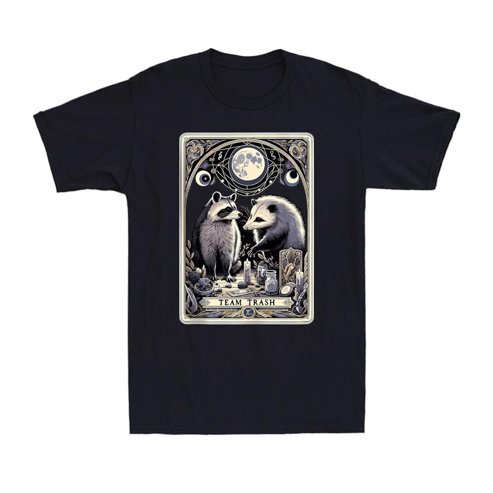 Team Trash Tarot Card Raccoon Opossum Witchcraft Goth Possum Gift Unisexs TShirt