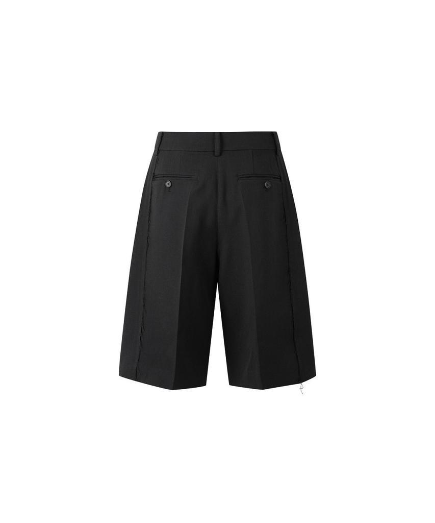RECODE Back Raw Edge Bermuda Shorts Rqpaa26546Bkx
