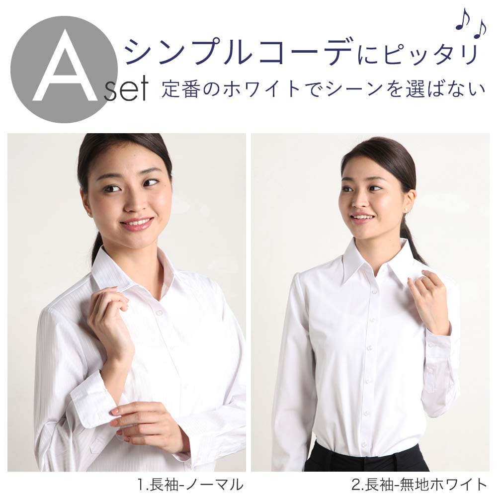 Atelier Sanrokugo Blouse Increased Fabric Density for Perfect for Office Job and New and a Beautiful Sizes A and Women's 3-Piece Set, Opaqueness,