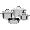 4-piece Cookware Set - GSW - MONTREAL - 3 Saucepans and 1 Frying Pan - Induction - Stainless Steel