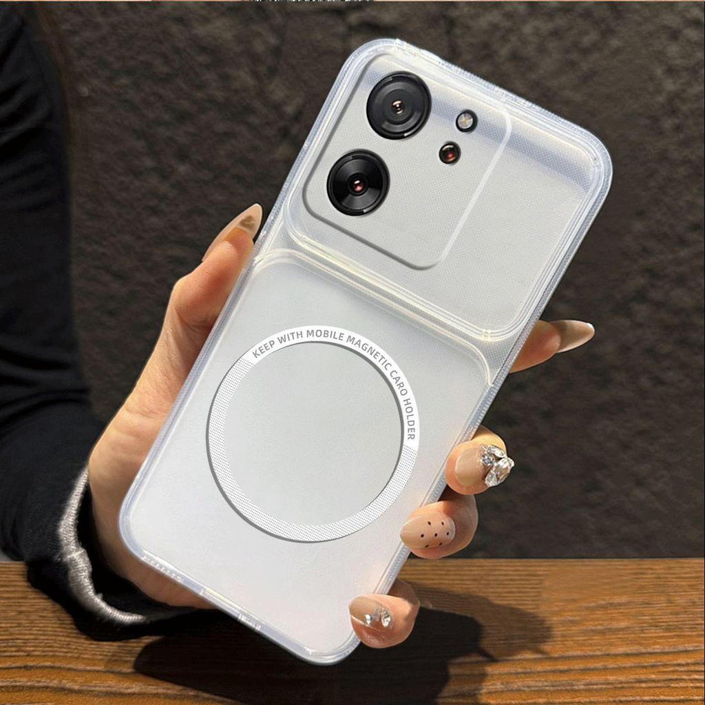 Магнитный чехол из ТПУ с металлическим покрытием для Xiaomi 13T Pro, ударопрочный, матовый, мягкая крышка