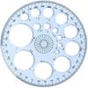 White Round Protractor 360 Degree, Plastic Full Circle Template, 16 Sizes Drawing Tool, Technical Drawing