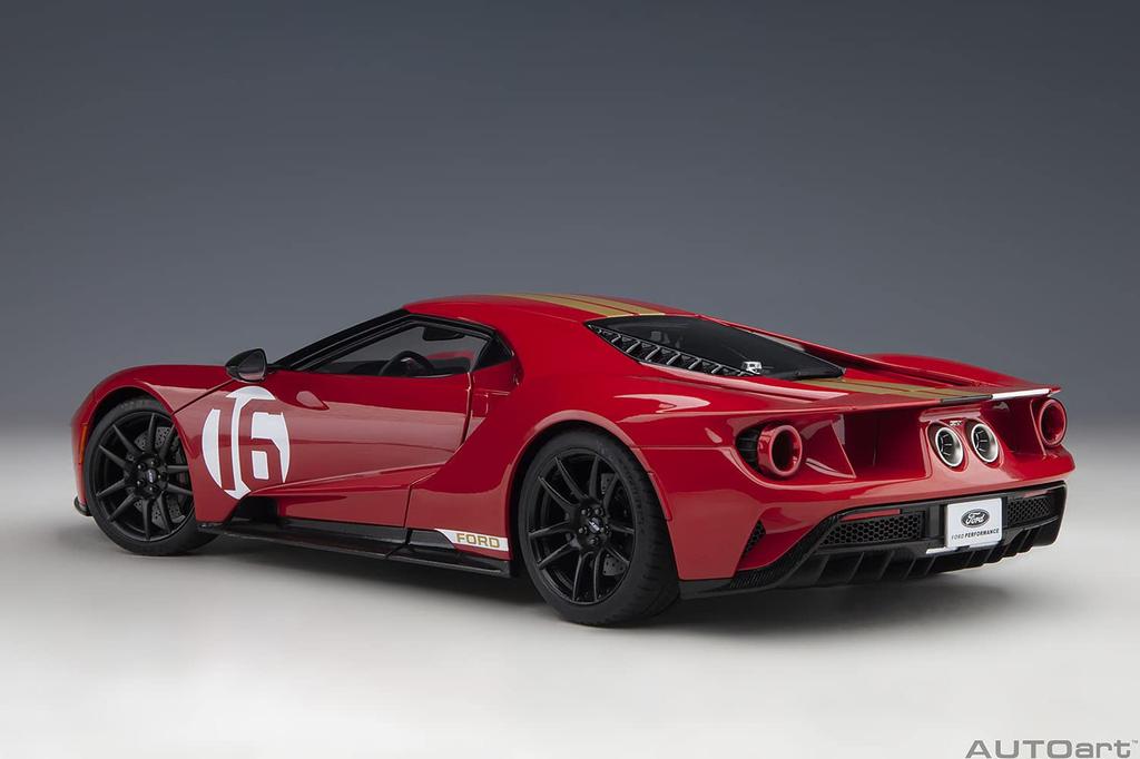 AUTOart Ford GT Alan Mann Heritage Edition Stripe Готовый продукт 1/18 Красный/Золотой