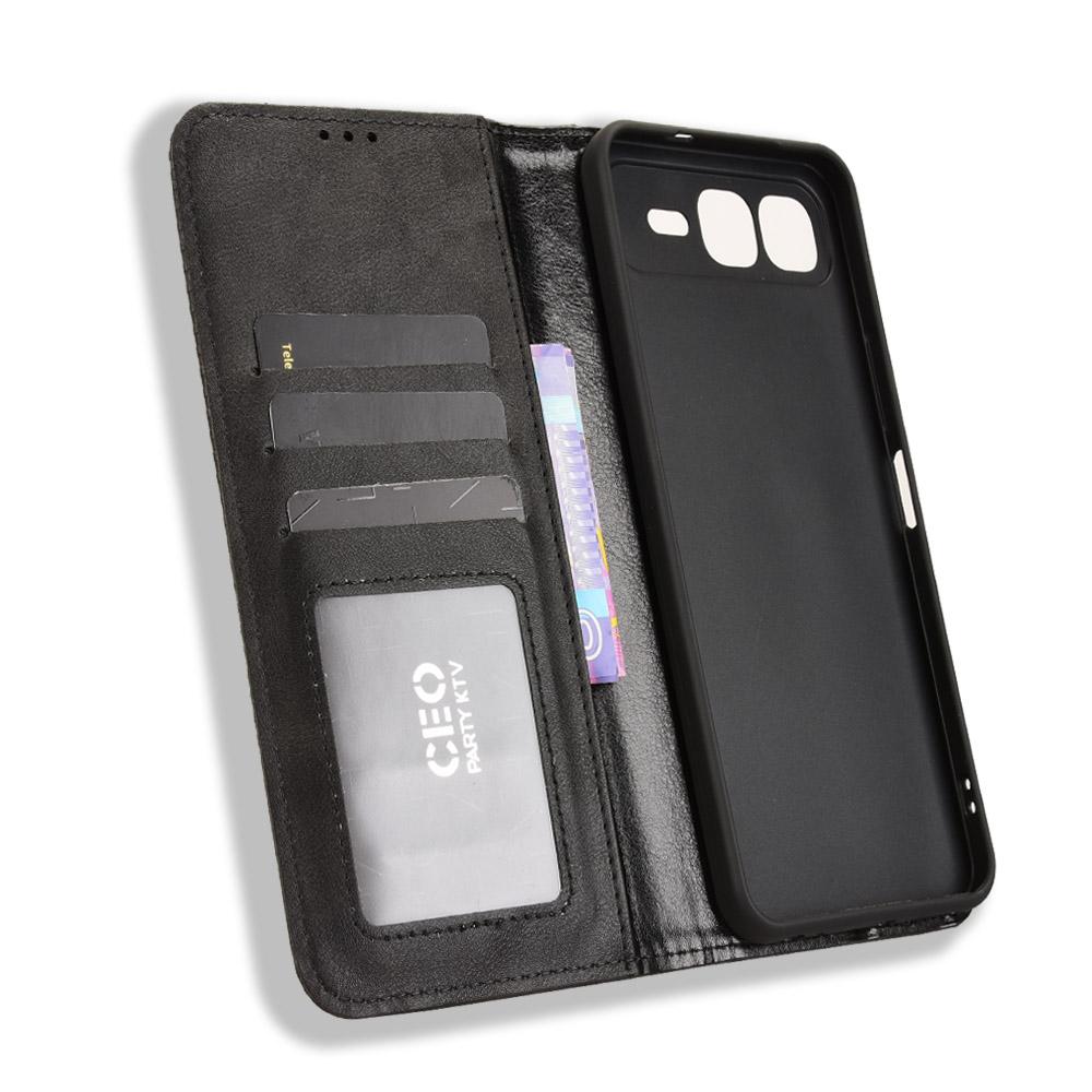 For Infinix Smart 10 Plus Leather Case Wallet Stand Retro Texture Phone Cover