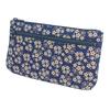 Inden Navy Blue X White [Inden-ya] No.6 Pouch, Deerskin, Lacquer, Forget-me-not Pattern, 4407-14-181