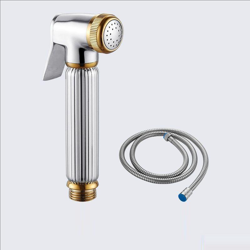 Хромированный Душевой Спрей-Биде для Ванной Комнаты Туалетный Ручной Спрей Золотая Латунь Набор Биде для Унитаза Душевой Спрей-Биде Самоочищающийся Душ Черный