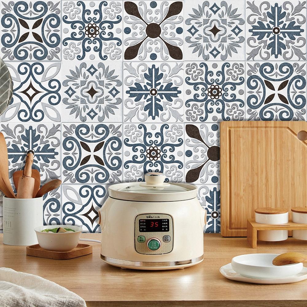 Self-adhesive PVC Patchwork Panel Tiles Set of 10 Wallpaper 20X20Cm Zm-06-030