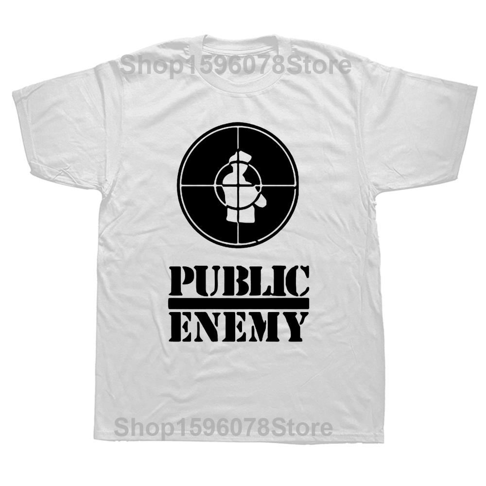 2024 Веселый Летний Стиль Футболка US Rap Team Public Enemy Графическая Хлопковая Футболка Музыка Короткий Рукав Повседневные Хип-Хоп Футболки