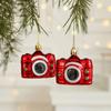 2PCS Santa Clause Xmas Ornament Ball Plastic Xmas Baubles Christmas Tree Ornament  Scene Making