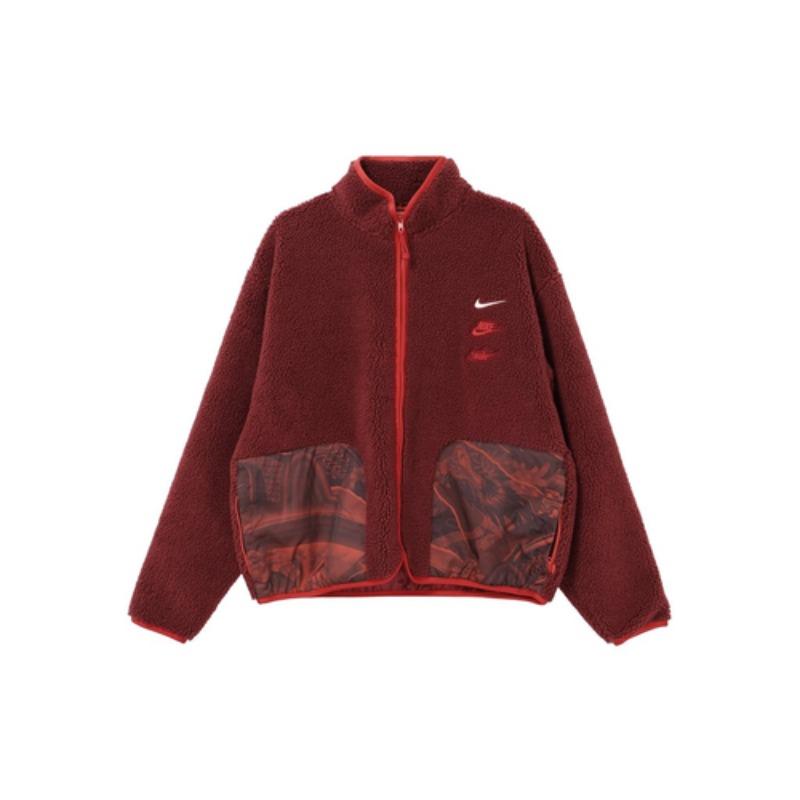 Nike Осенне-зимняя коллекция 23 года Бархатистое пальто Мужское Цвет Team Red FZ6194-677
