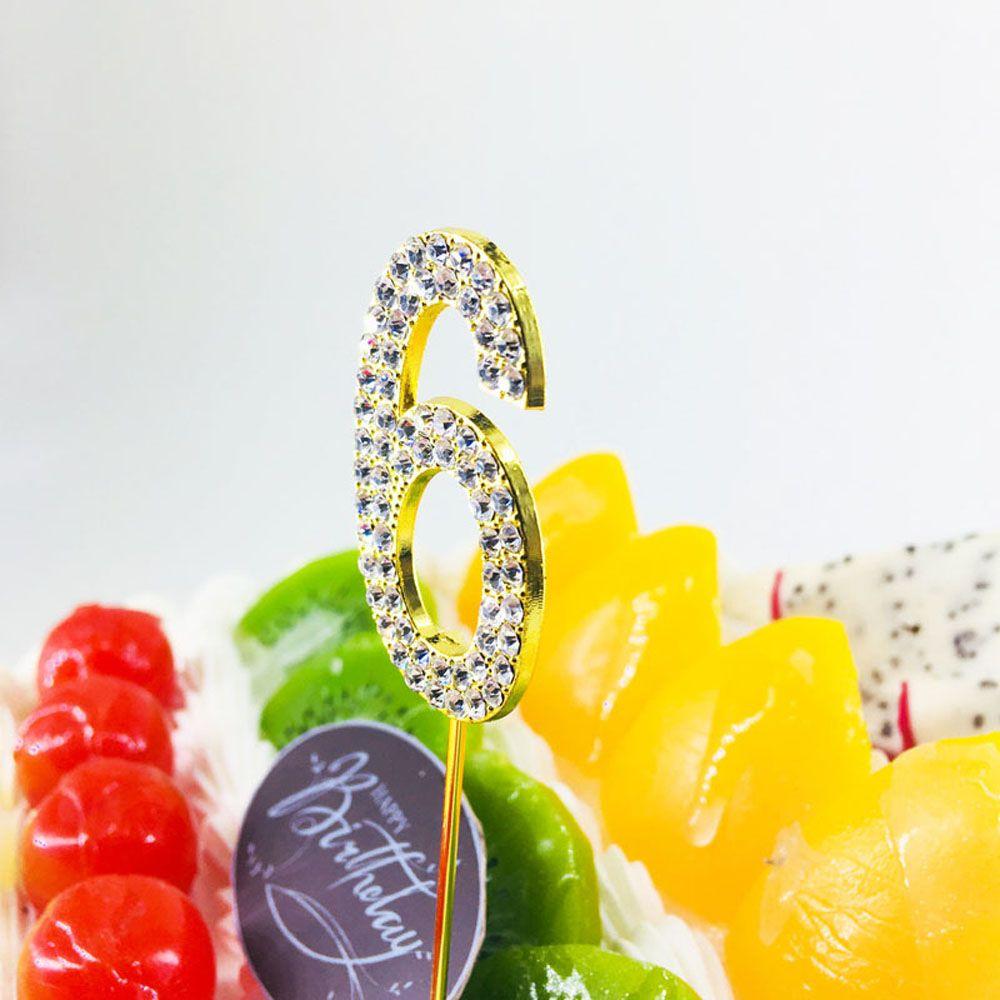 Золотая С Днем Рождения Украшение для вечеринки с бриллиантами Свадебные принадлежности Украшение для кекса на торт