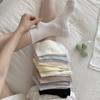 Boneless socks women's Korean version ins vertical striped medium tube socks spring and summer thin silk stacking socks