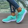 Крутые Дышащие Кроссовки-сетка с вырезами Женские 2025 Лето Круглый носок Шнуровка Беговые кроссовки Мягкая подошва Без клипс Спортивные кроссовки
